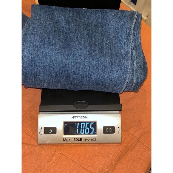 Mcguire Denim High Rise Flare Leg Jeans 27 Raw Hem Blue Wash Womens - Picture 11 of 11